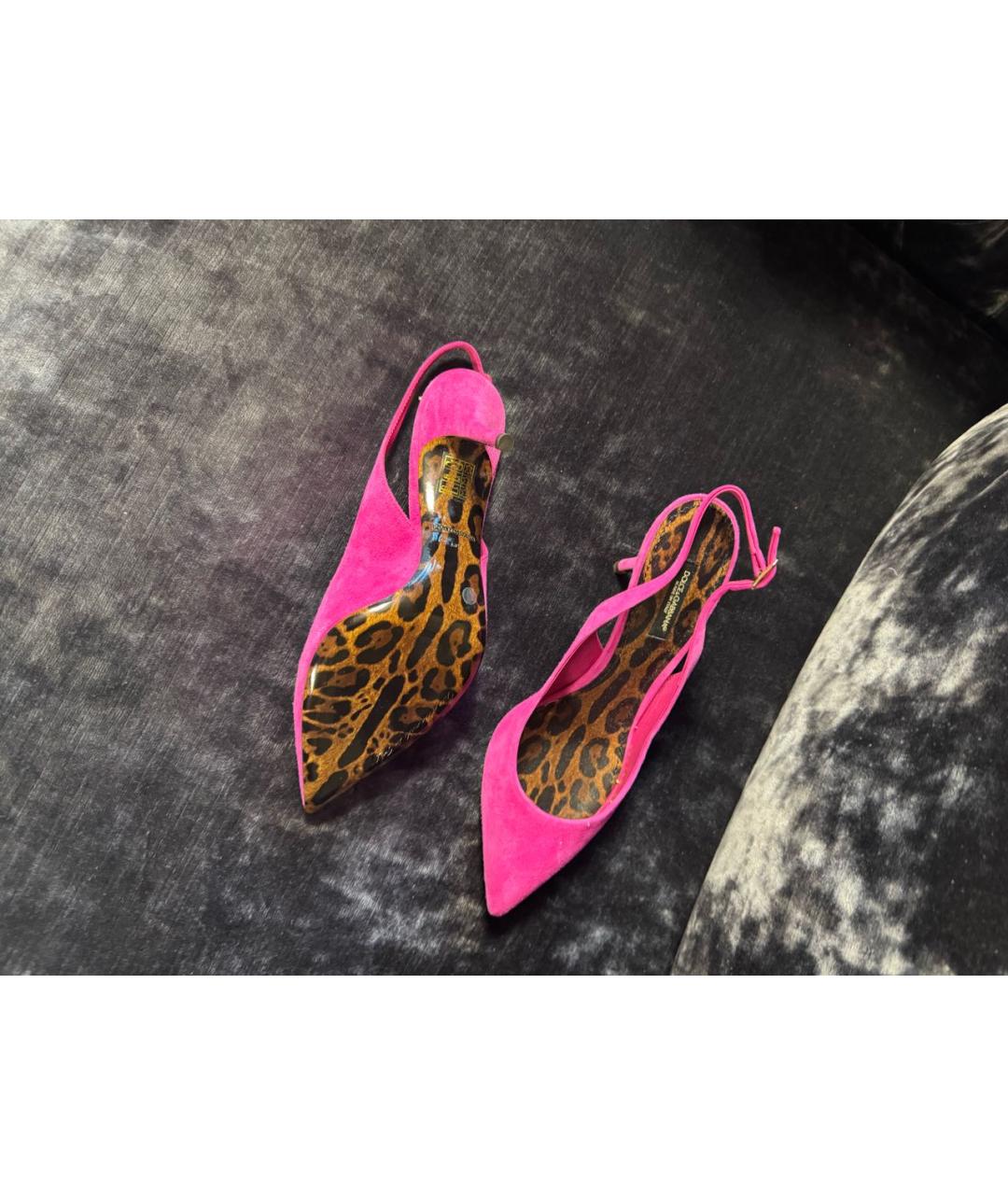 DOLCE&GABBANA Фуксия замшевые туфли, фото 6