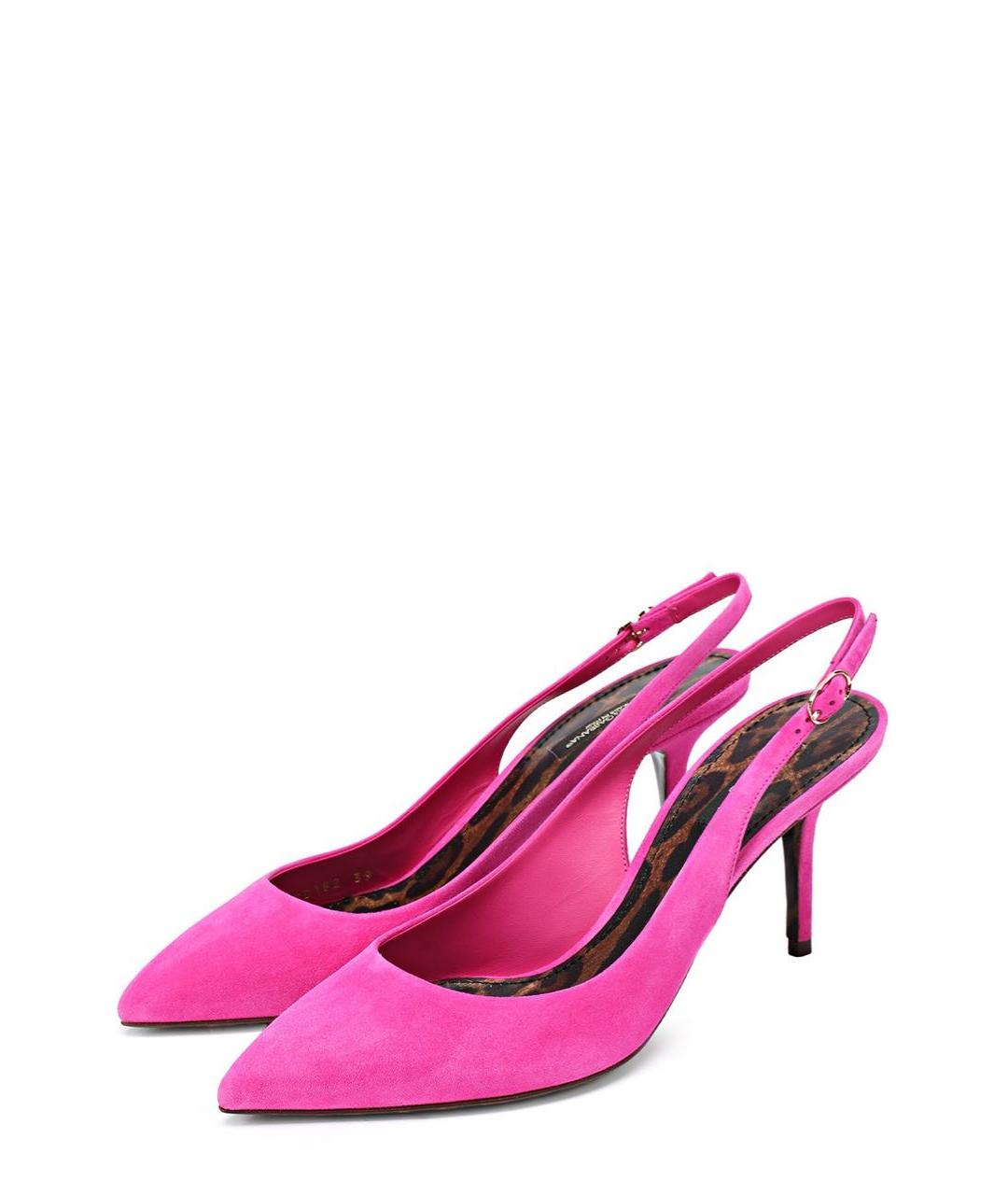 DOLCE&GABBANA Фуксия замшевые туфли, фото 3