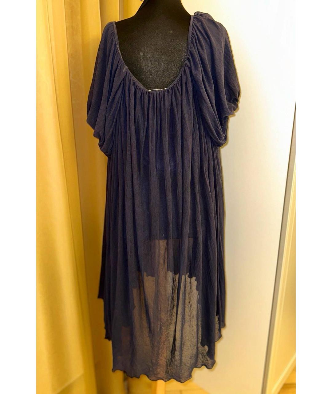 ETRO Темно-синее хлопковое повседневное платье, фото 2