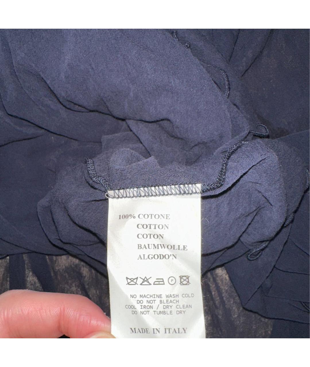 ETRO Темно-синее хлопковое повседневное платье, фото 4