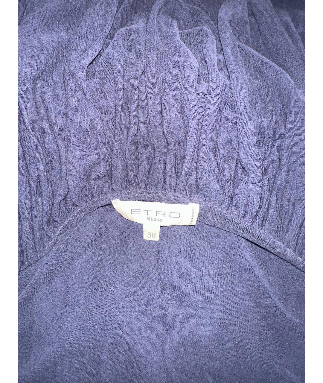 ETRO Темно-синее хлопковое повседневное платье, фото 3