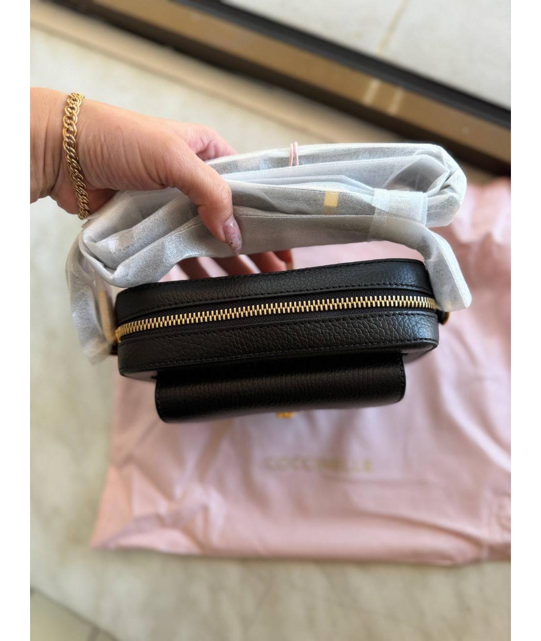 COCCINELLE Черная кожаная сумка через плечо, фото 7