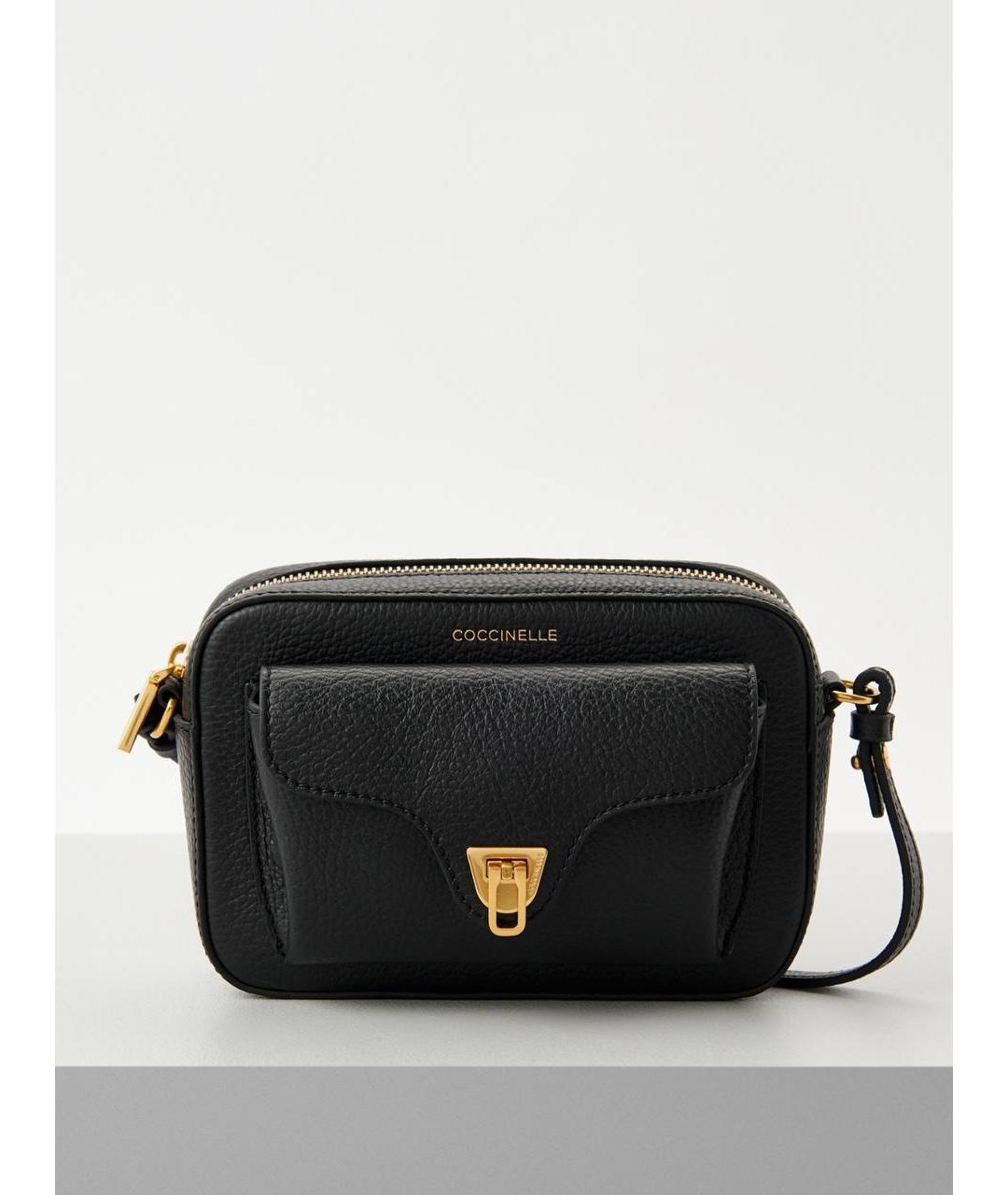 COCCINELLE Черная кожаная сумка через плечо, фото 8