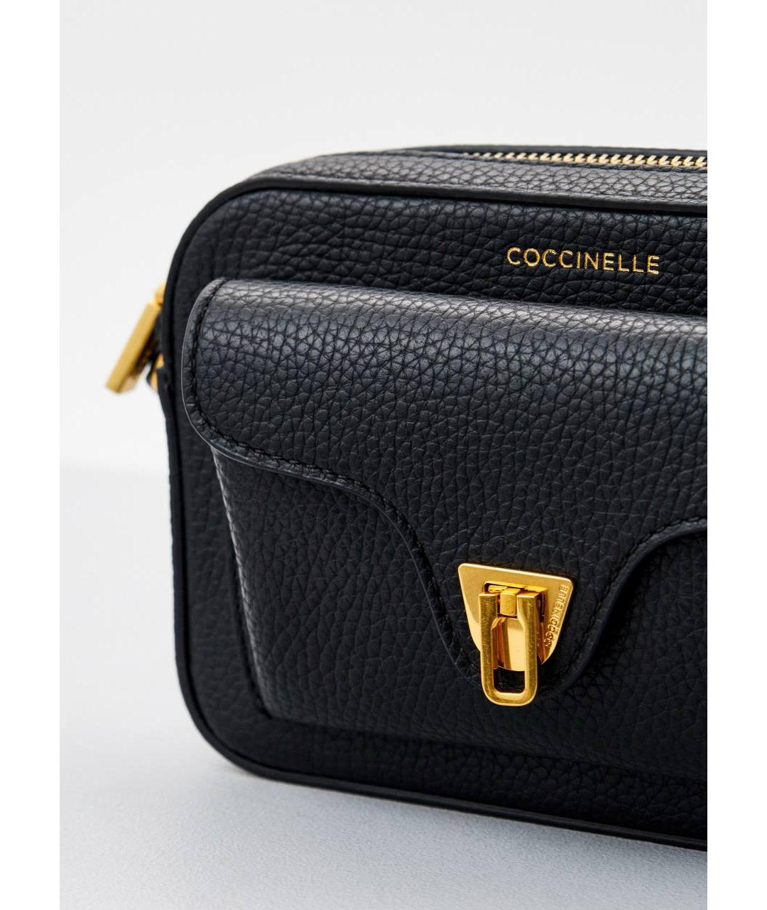 COCCINELLE Черная кожаная сумка через плечо, фото 3