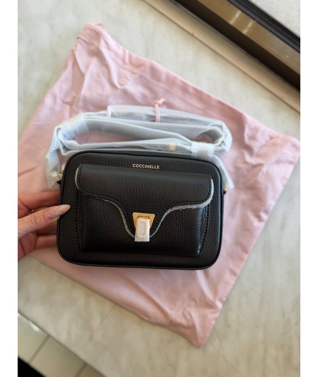 COCCINELLE Черная кожаная сумка через плечо, фото 5