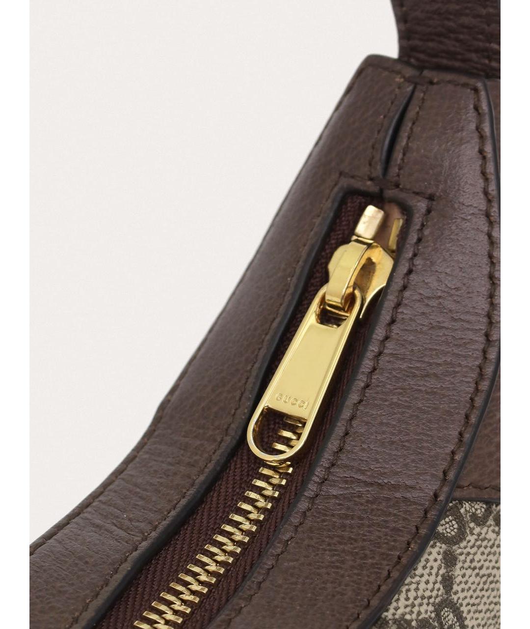 GUCCI Коричневая кожаная сумка с короткими ручками, фото 7