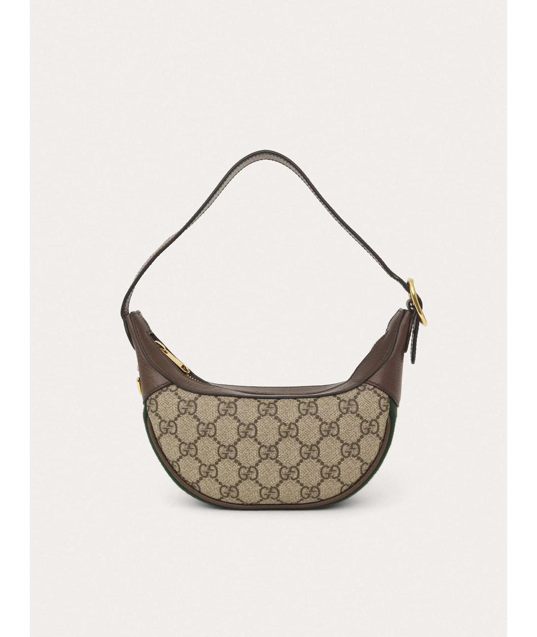 GUCCI Коричневая кожаная сумка с короткими ручками, фото 9