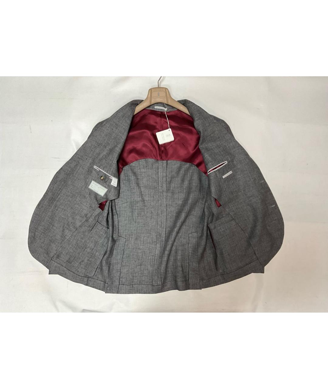 BRUNELLO CUCINELLI Серый льняной пиджак, фото 2