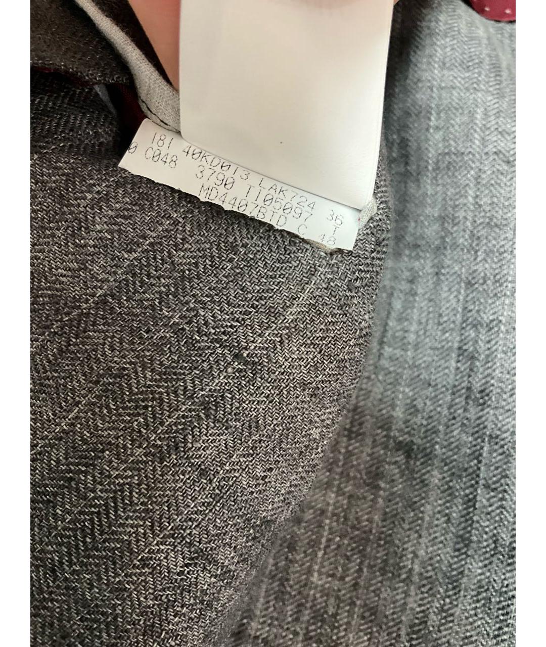 BRUNELLO CUCINELLI Серый льняной пиджак, фото 7