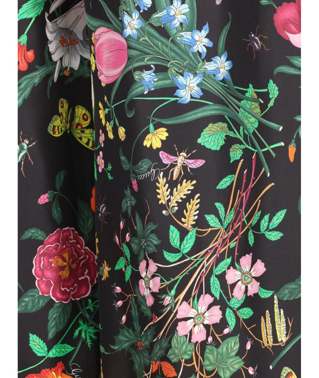 GUCCI Мульти шелковые прямые брюки, фото 3