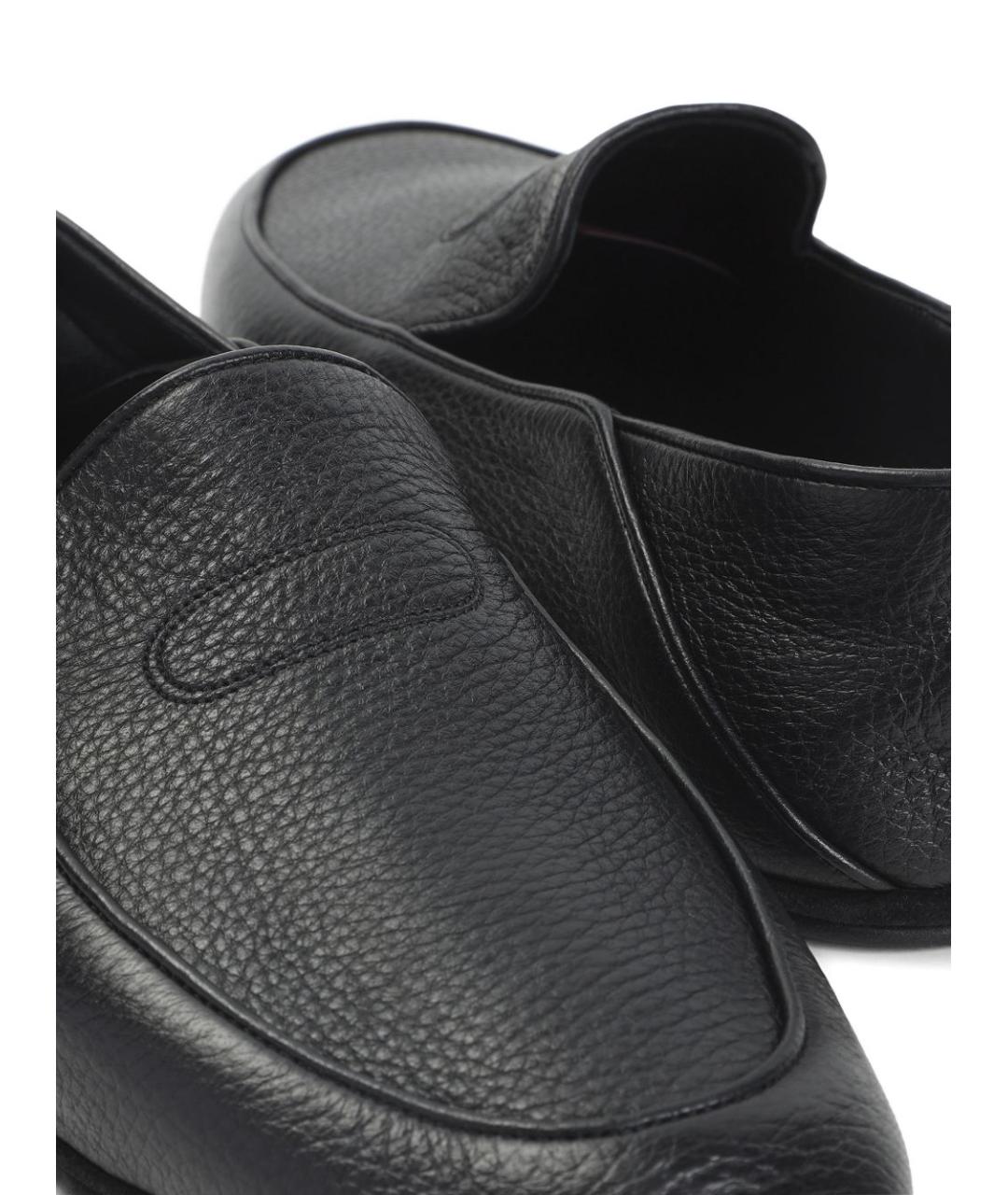 JOHN LOBB Черные кожаные лоферы, фото 4