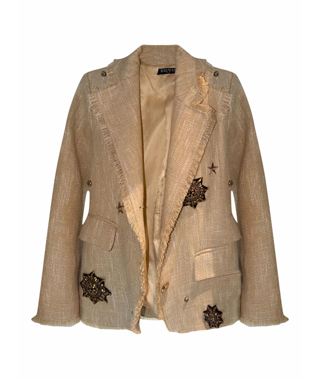 BALMAIN Бежевый жакет/пиджак, фото 1