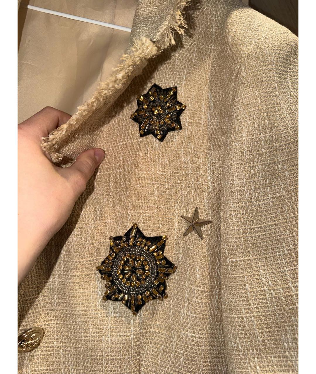 BALMAIN Бежевый жакет/пиджак, фото 4