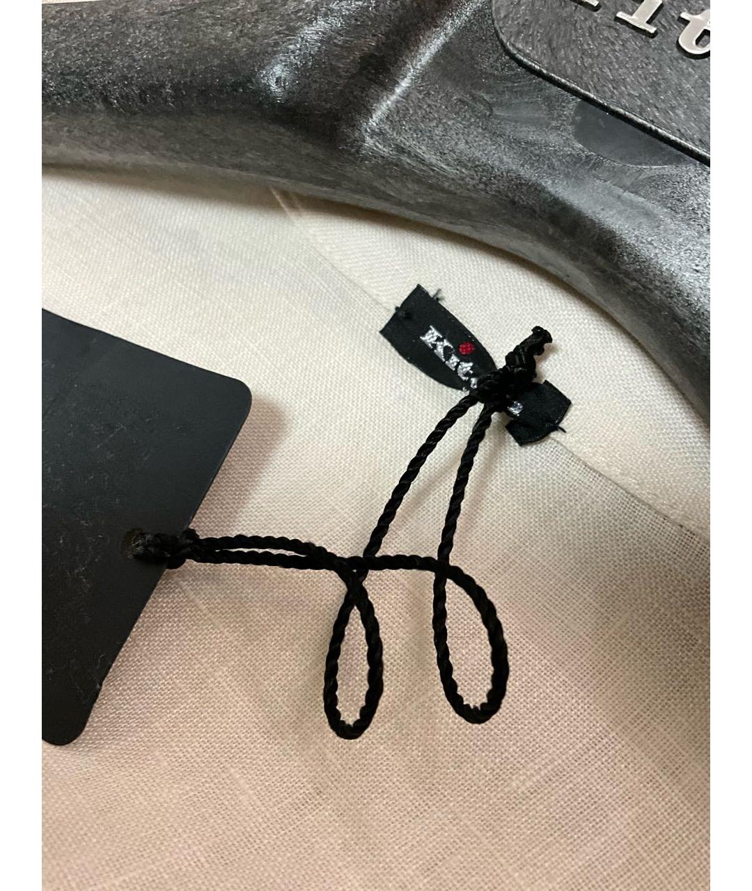 KITON Бежевое льняное повседневное платье, фото 3