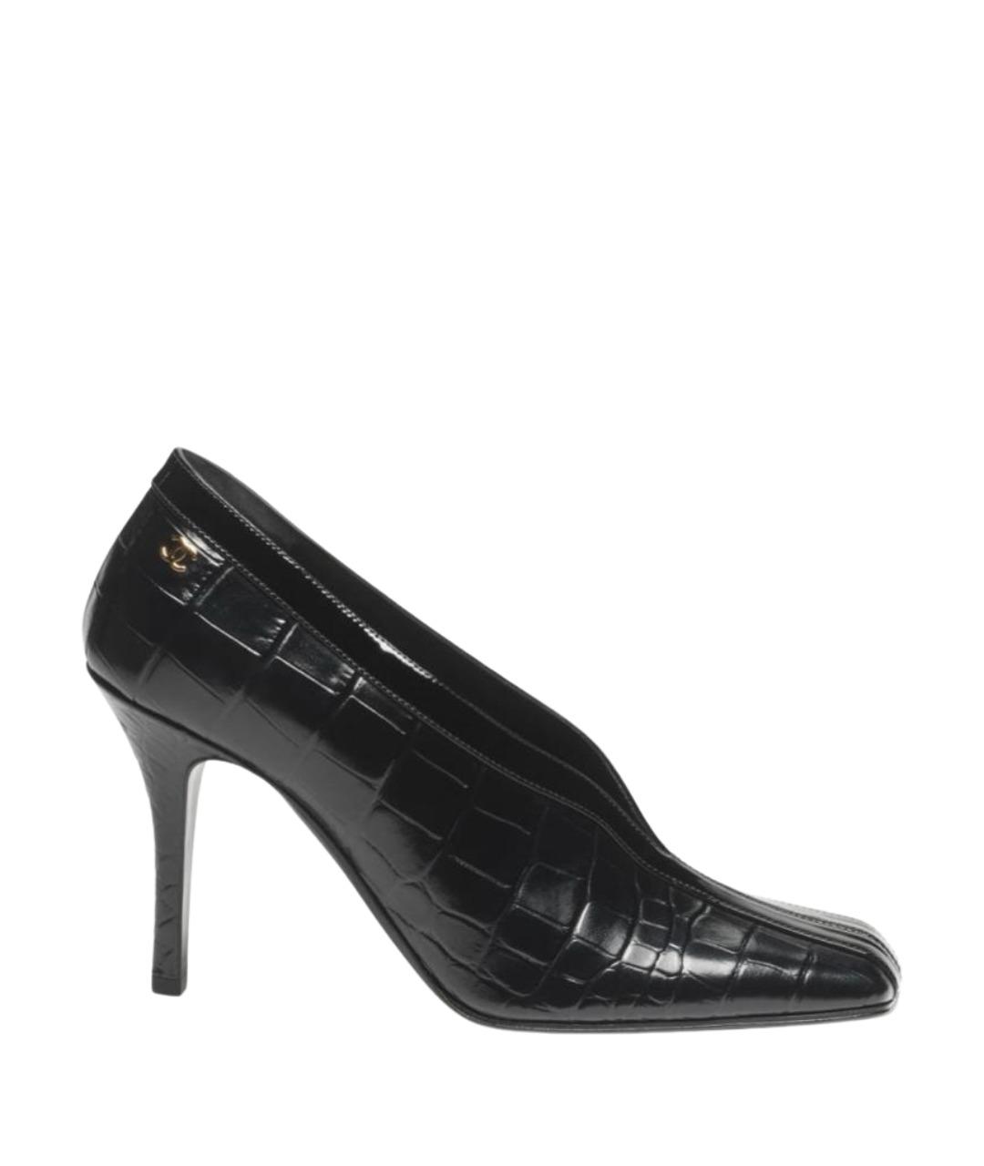 CHANEL Черные кожаные туфли, фото 1