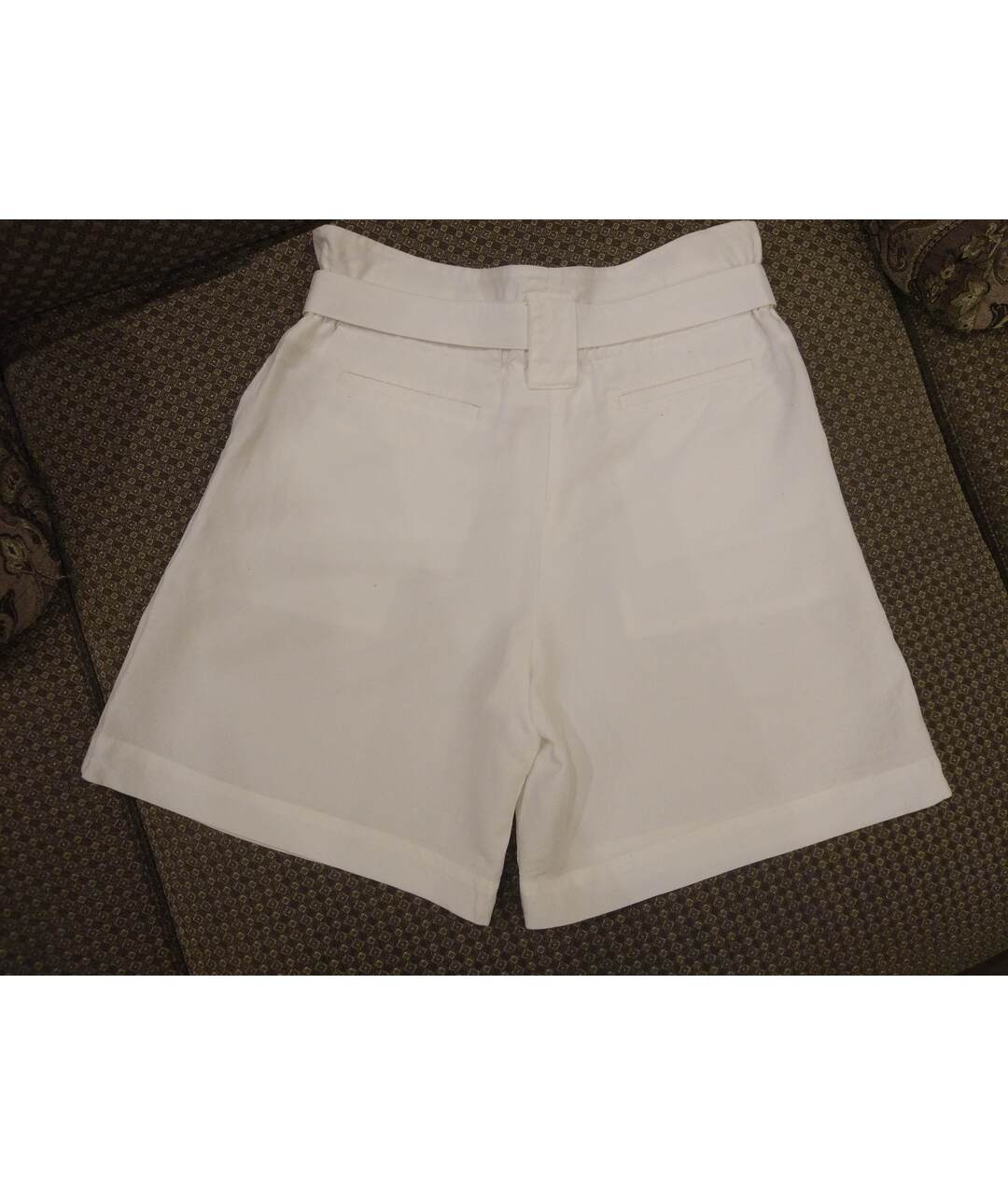 STEFANEL Белые льняные шорты, фото 5