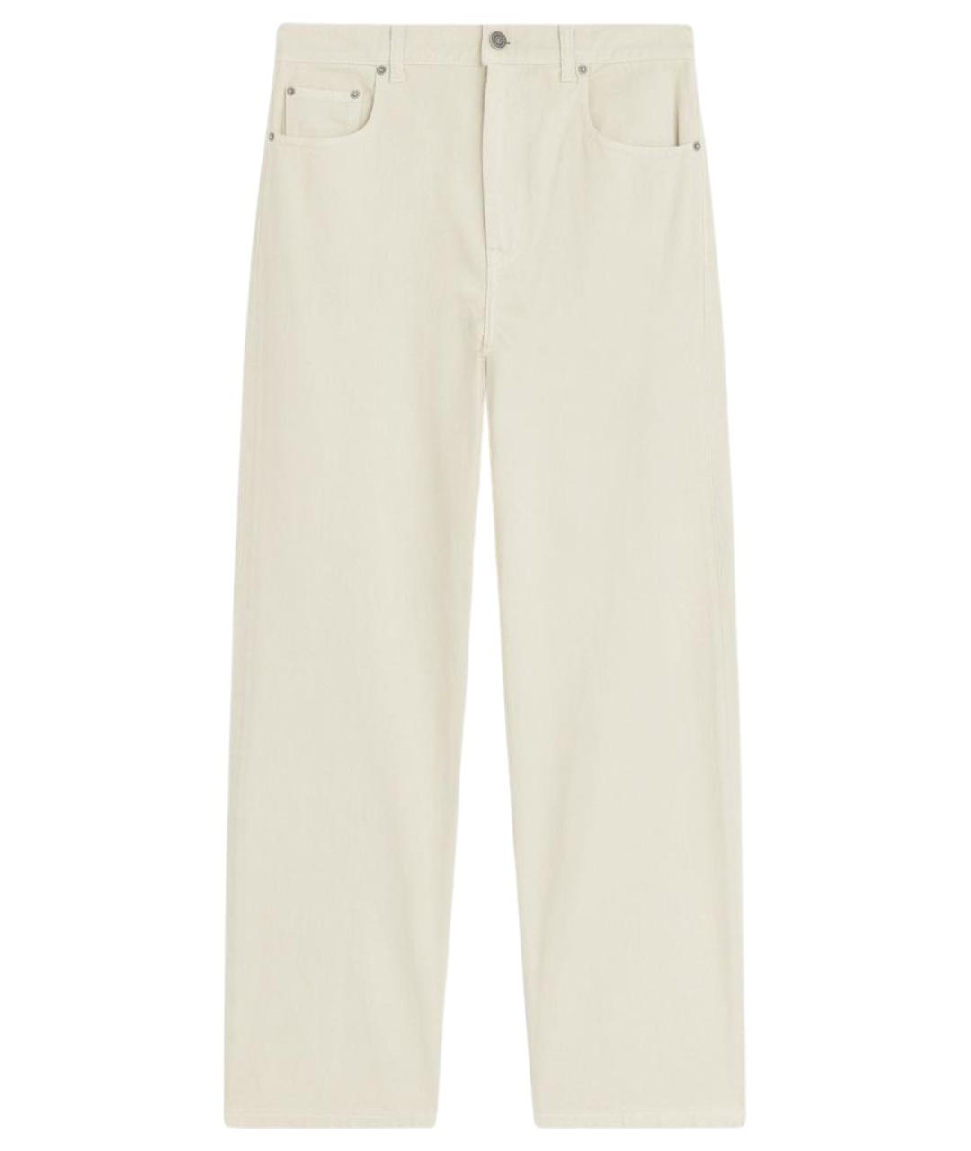 PHOEBE PHILO Желтые хлопковые прямые джинсы, фото 1
