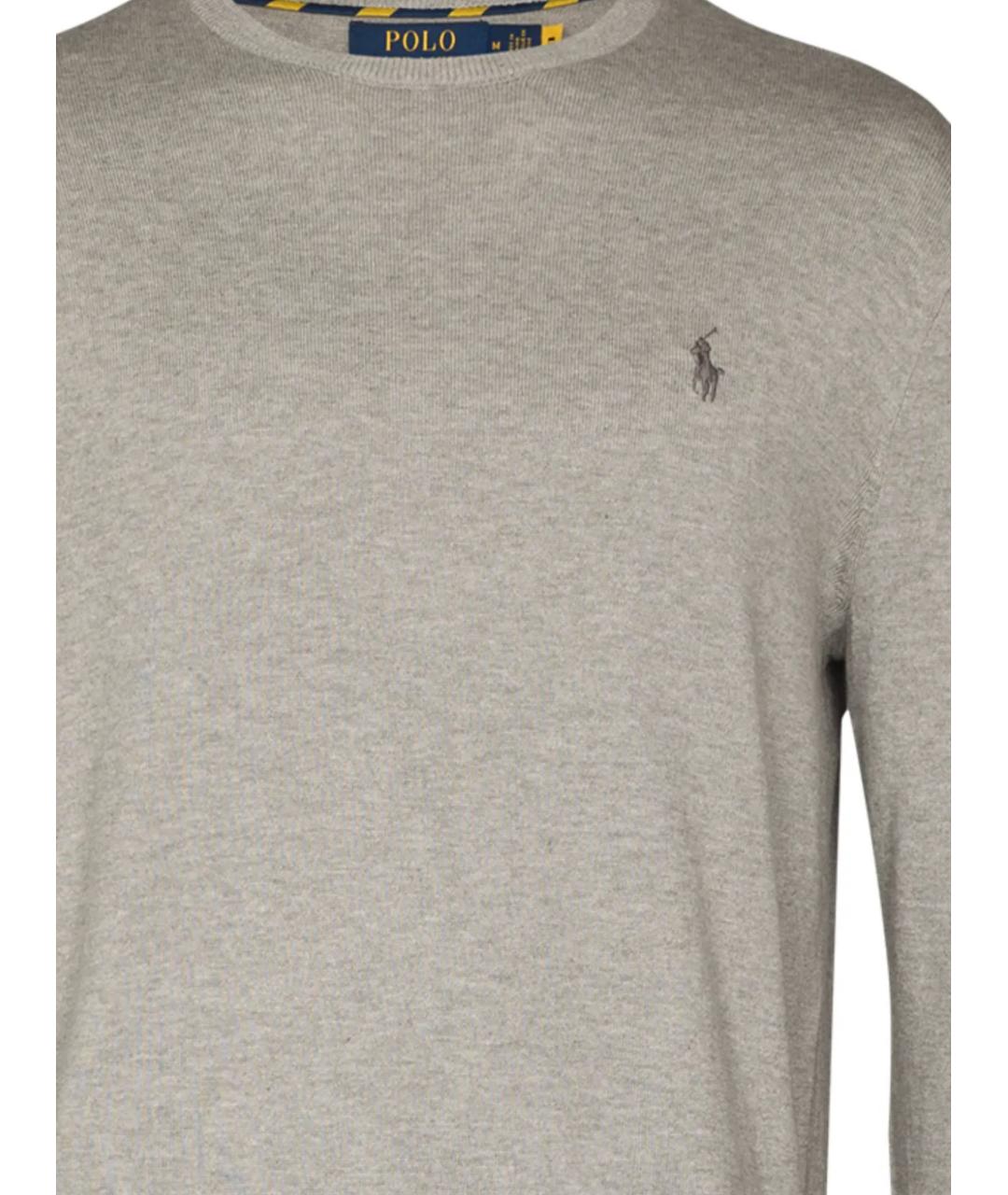 POLO RALPH LAUREN Серый хлопковый джемпер / свитер, фото 2
