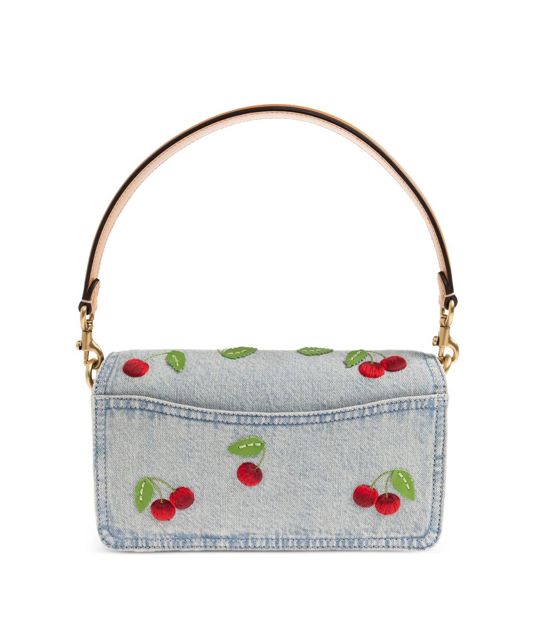 COACH Голубая тканевая сумка через плечо, фото 3