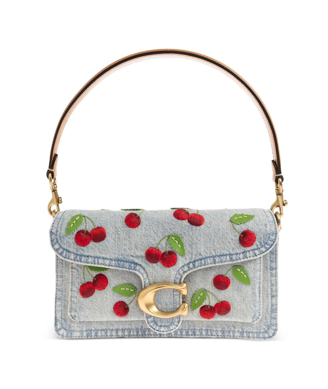 COACH Голубая тканевая сумка через плечо, фото 1