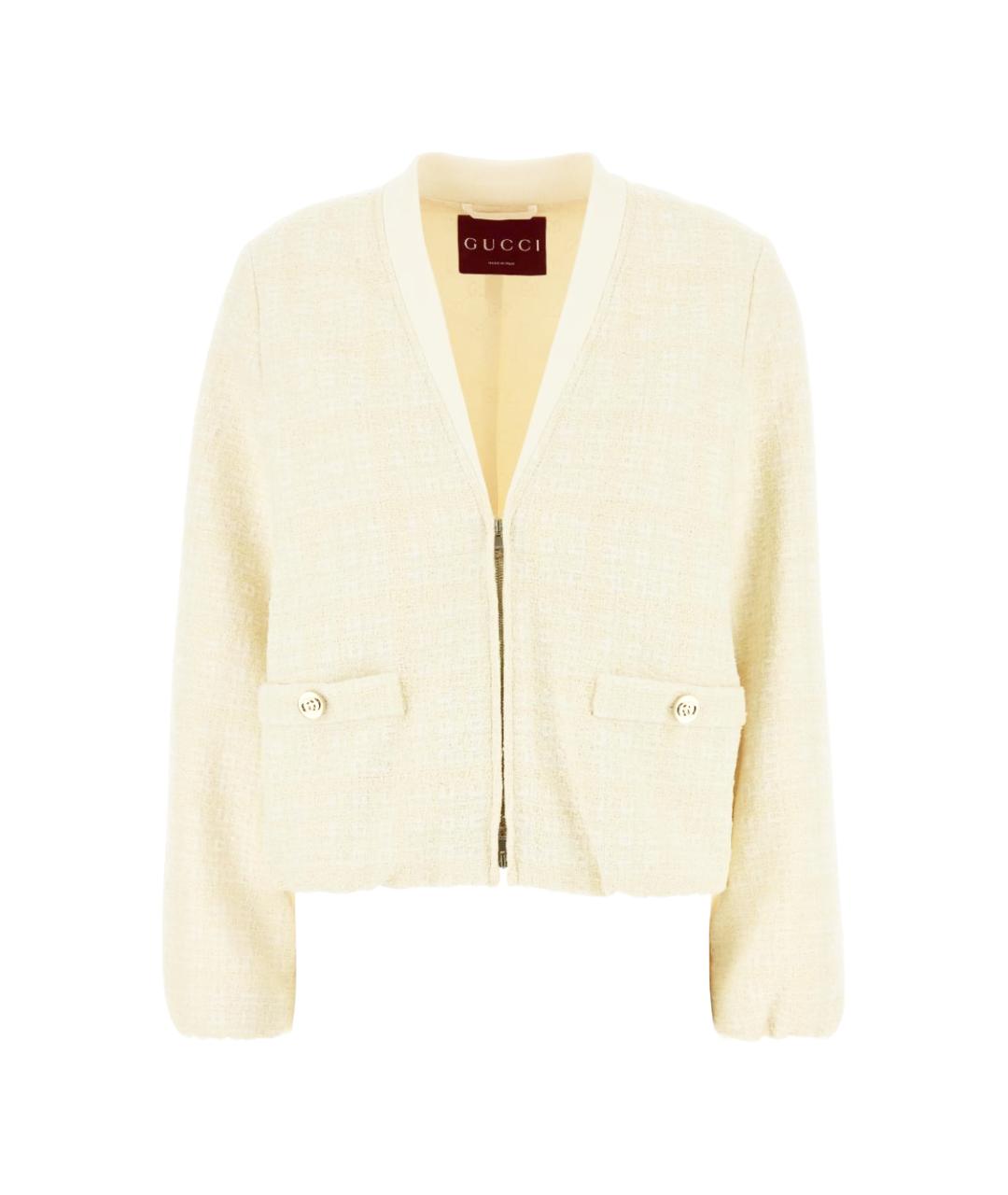GUCCI Бежевый хлопковый кардиган, фото 1