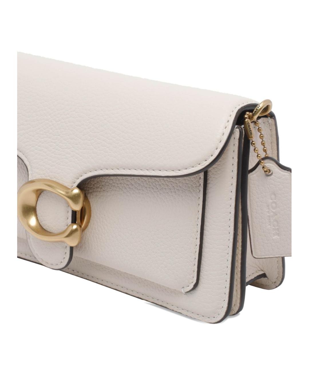 COACH Белая кожаная сумка через плечо, фото 4