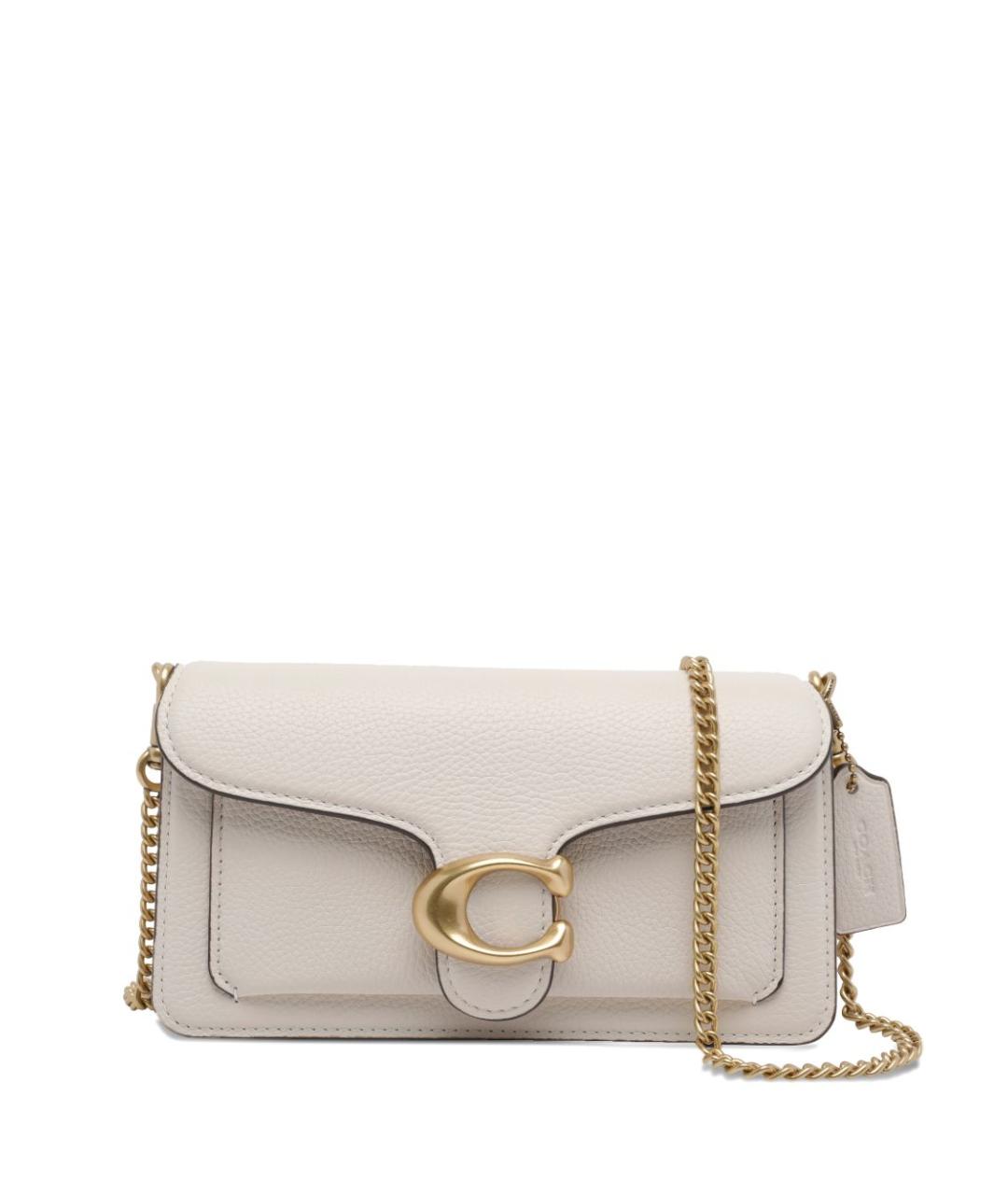 COACH Белая кожаная сумка через плечо, фото 1