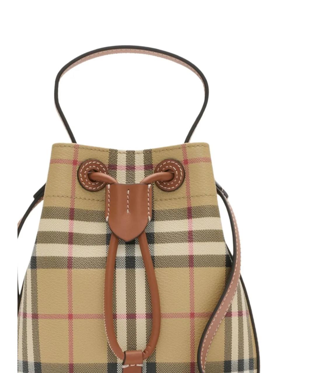 BURBERRY Коричневая сумка через плечо из искусственной кожи, фото 4