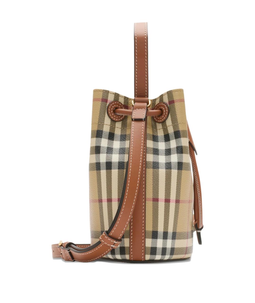 BURBERRY Коричневая сумка через плечо из искусственной кожи, фото 2