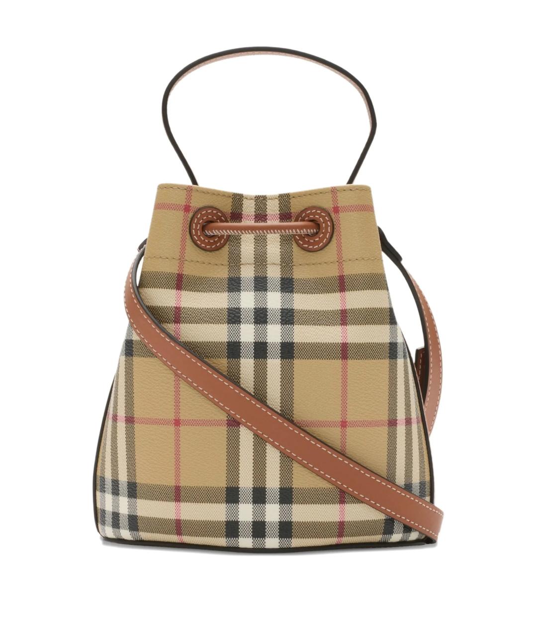 BURBERRY Коричневая сумка через плечо из искусственной кожи, фото 3