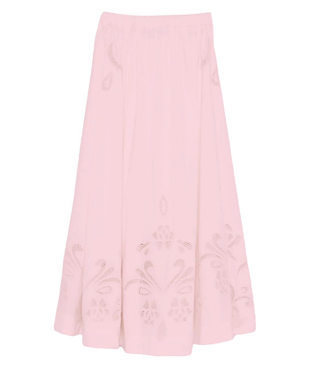 FORTE FORTE Розовая юбка миди, фото 1
