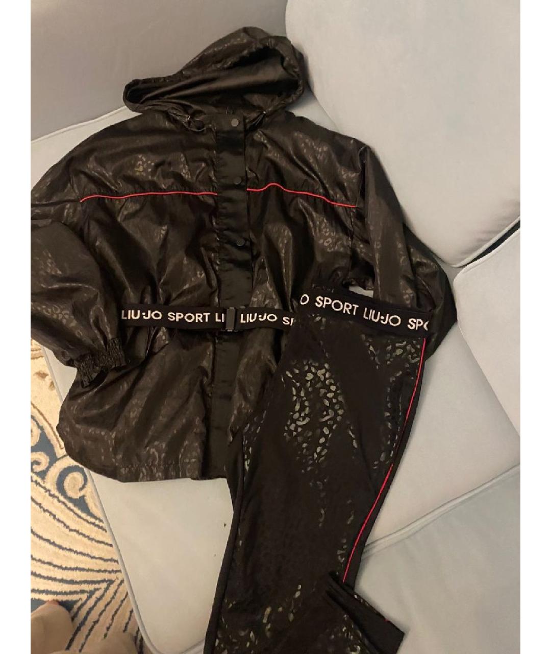 LIU JO Черная полиэстеровая спортивная куртка, фото 5