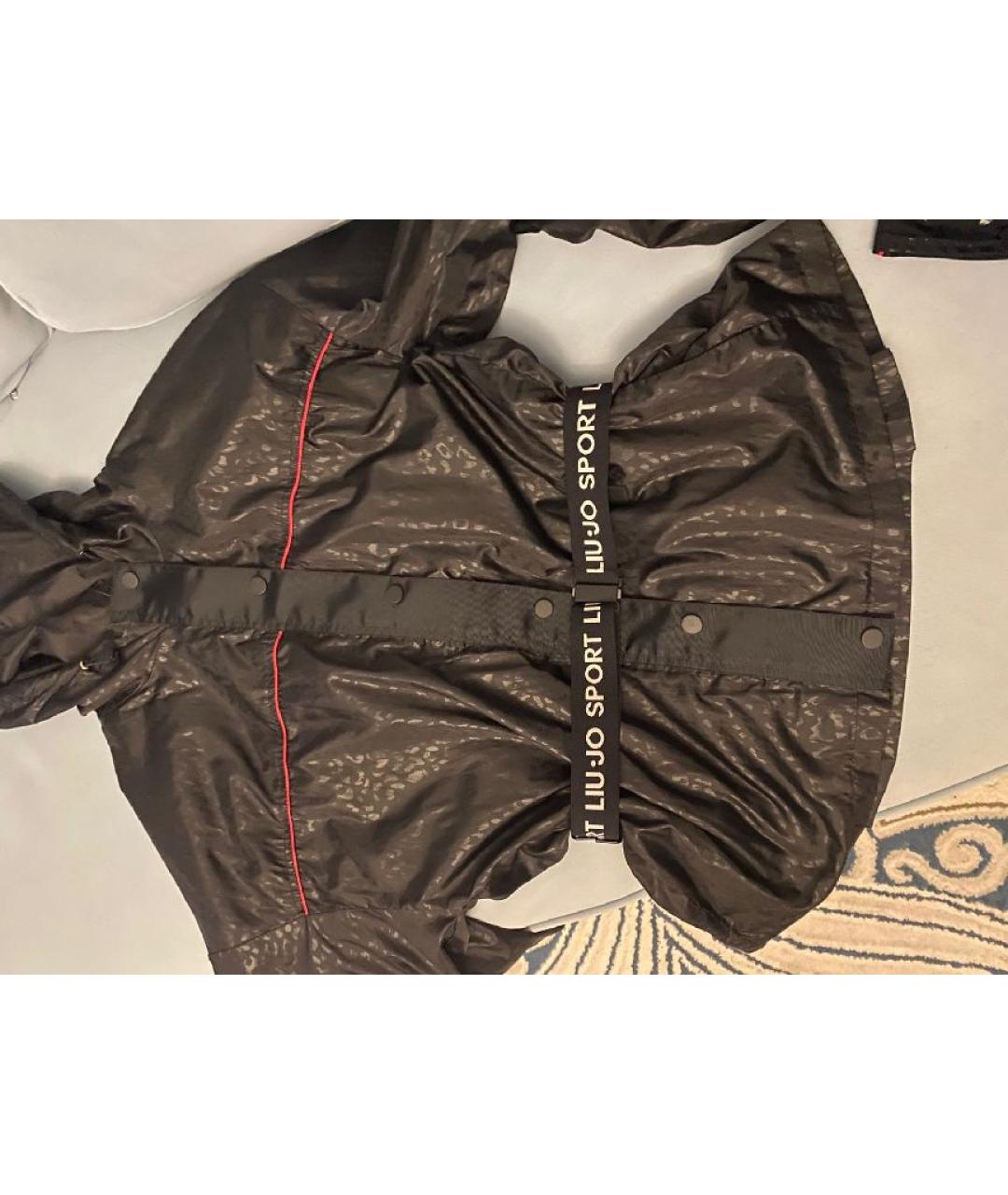 LIU JO Черная полиэстеровая спортивная куртка, фото 4