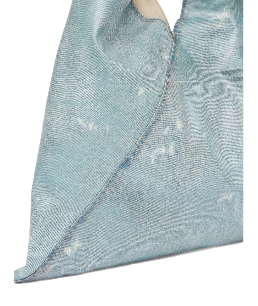 MM6 MAISON MARGIELA Голубая тканевая сумка тоут, фото 4