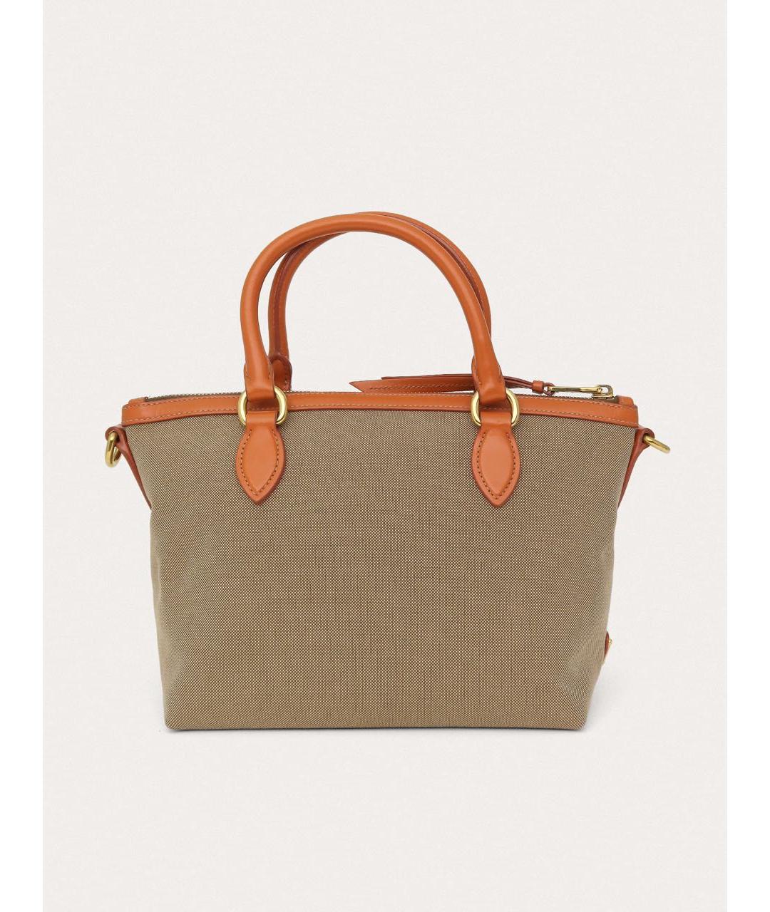 PRADA Бежевая тканевая сумка тоут, фото 3