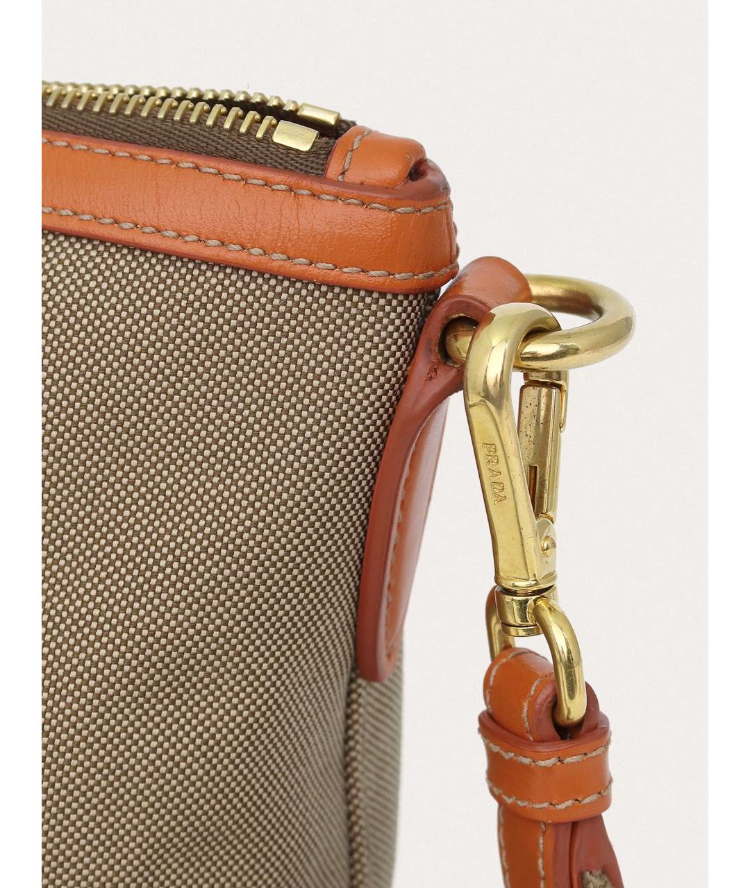 PRADA Бежевая тканевая сумка тоут, фото 6