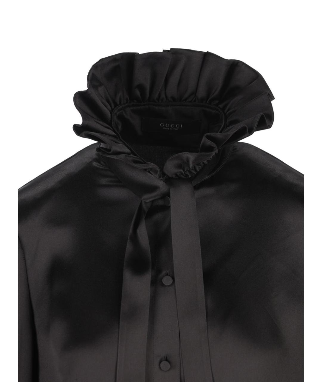 GUCCI Черная шелковая рубашка, фото 2