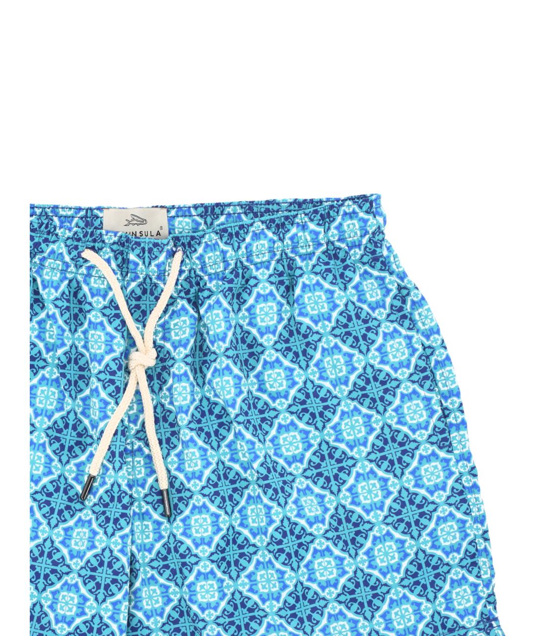 PENINSULA Голубые полиамидовые шорты, фото 2