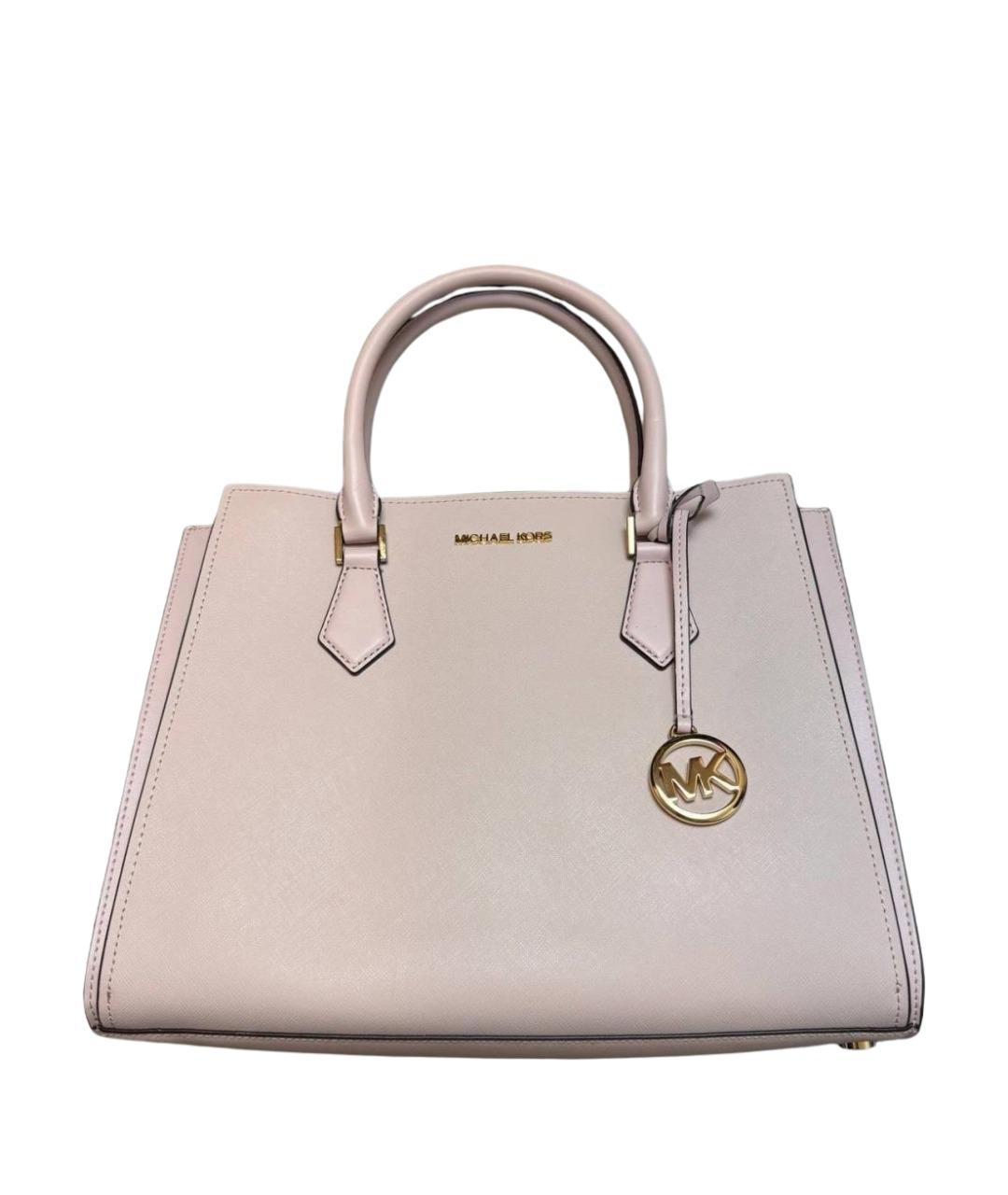 MICHAEL KORS Розовая кожаная сумка с короткими ручками, фото 1