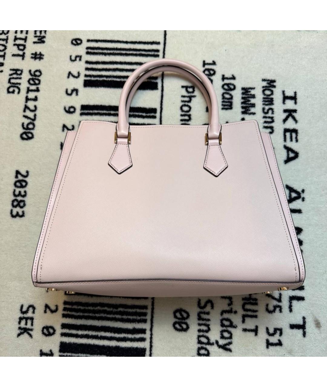 MICHAEL KORS Розовая кожаная сумка с короткими ручками, фото 2