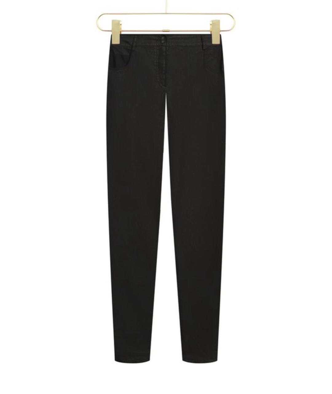 CHANEL Черные хлопко-эластановые брюки узкие, фото 1