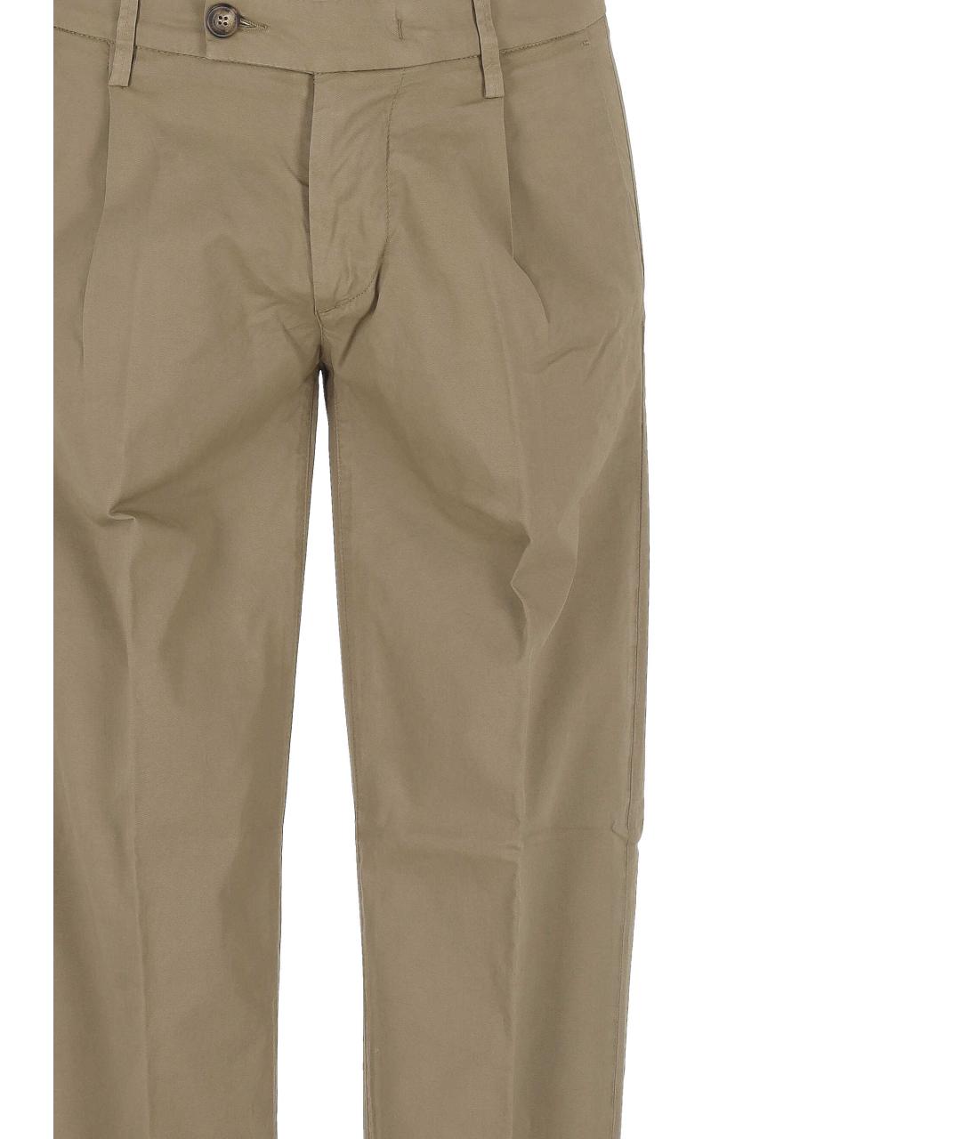 RE-HASH Бежевые хлопковые повседневные брюки, фото 2