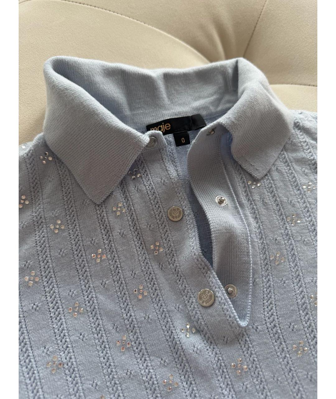 MAJE Голубой джемпер / свитер, фото 3
