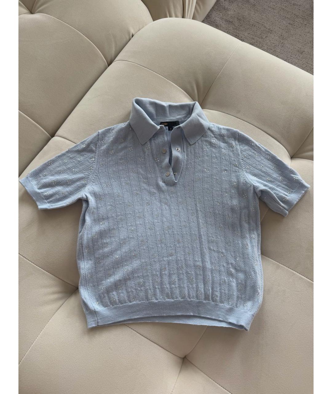 MAJE Голубой джемпер / свитер, фото 9