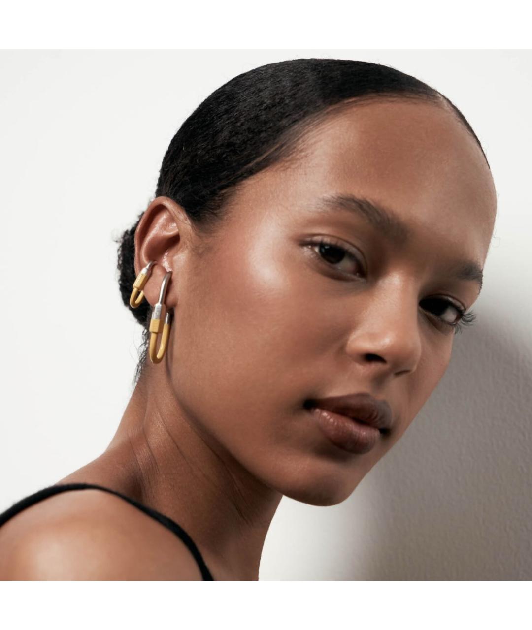 MM6 MAISON MARGIELA Желтые латунные серьги, фото 4