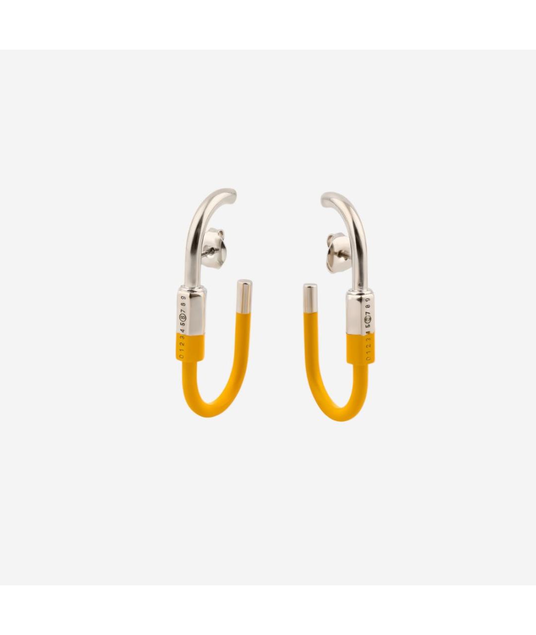 MM6 MAISON MARGIELA Желтые латунные серьги, фото 6