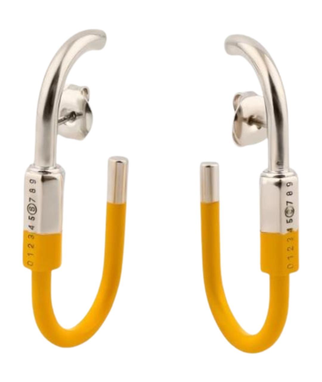 MM6 MAISON MARGIELA Желтые латунные серьги, фото 1