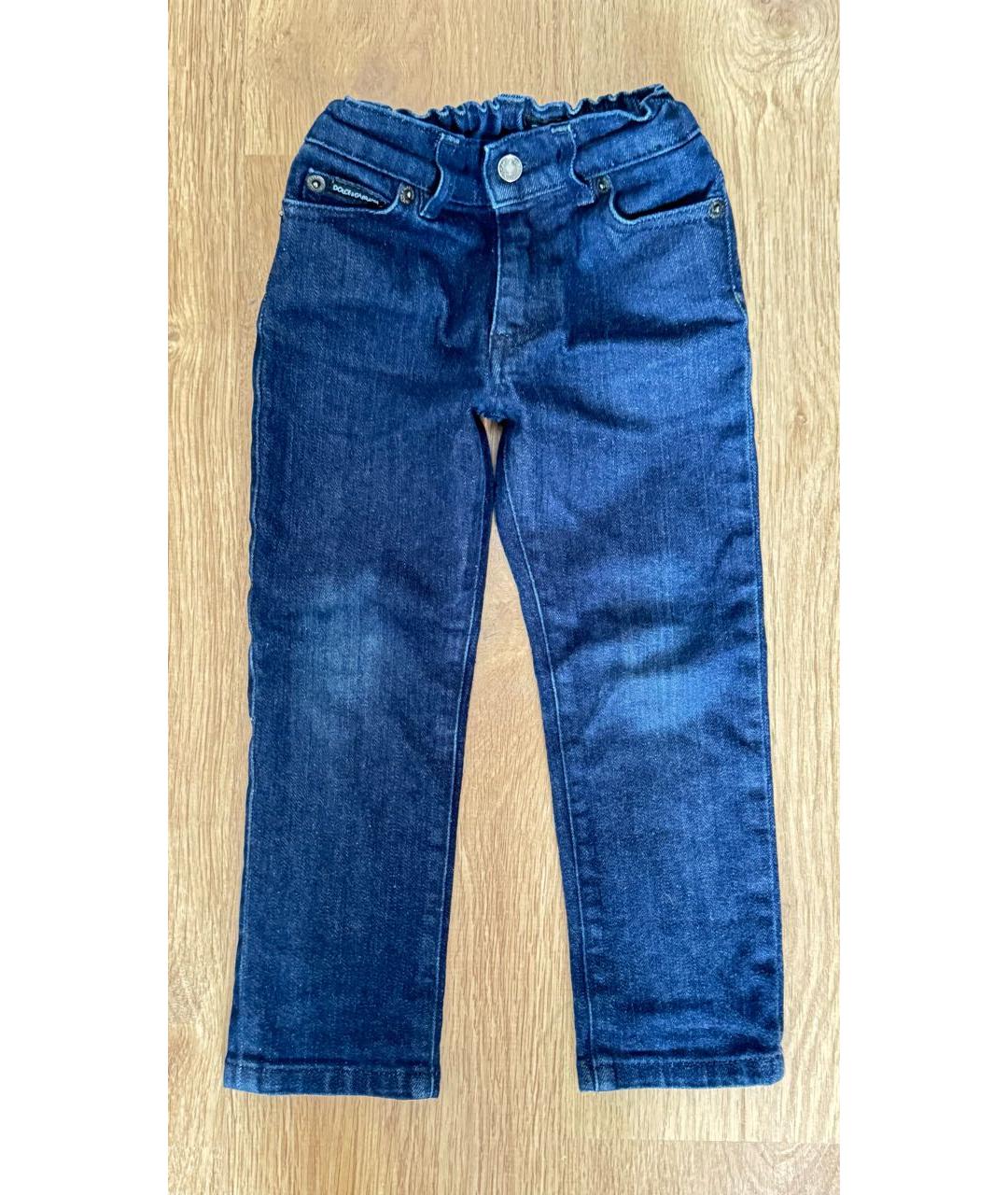 DOLCE&GABBANA Темно-синие хлопковые детские джинсы, фото 6