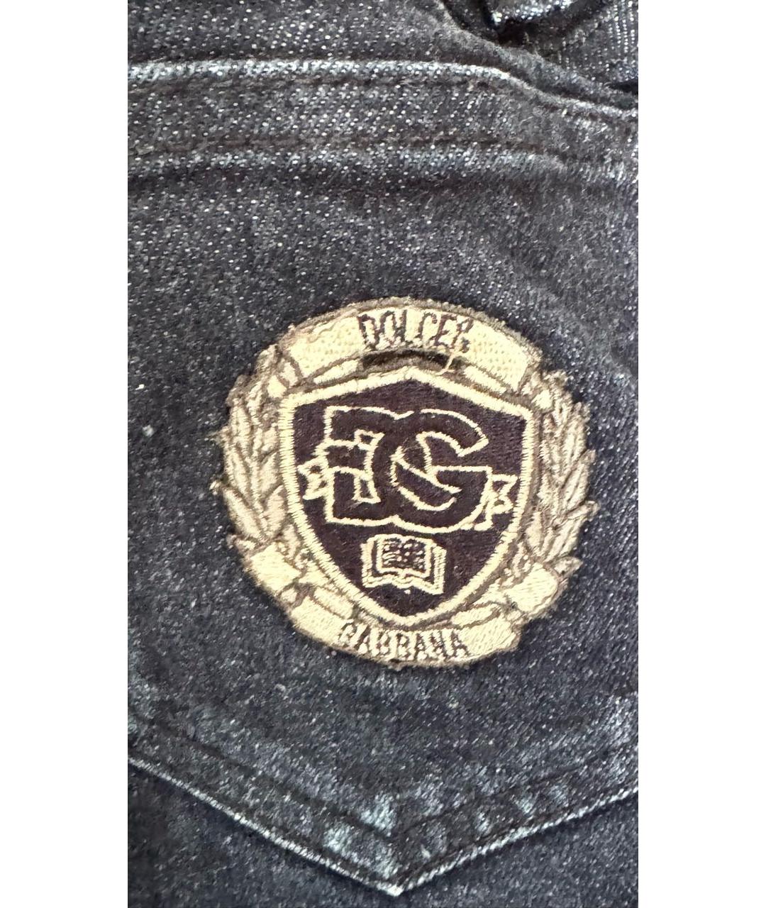 DOLCE&GABBANA Темно-синие хлопковые детские джинсы, фото 3