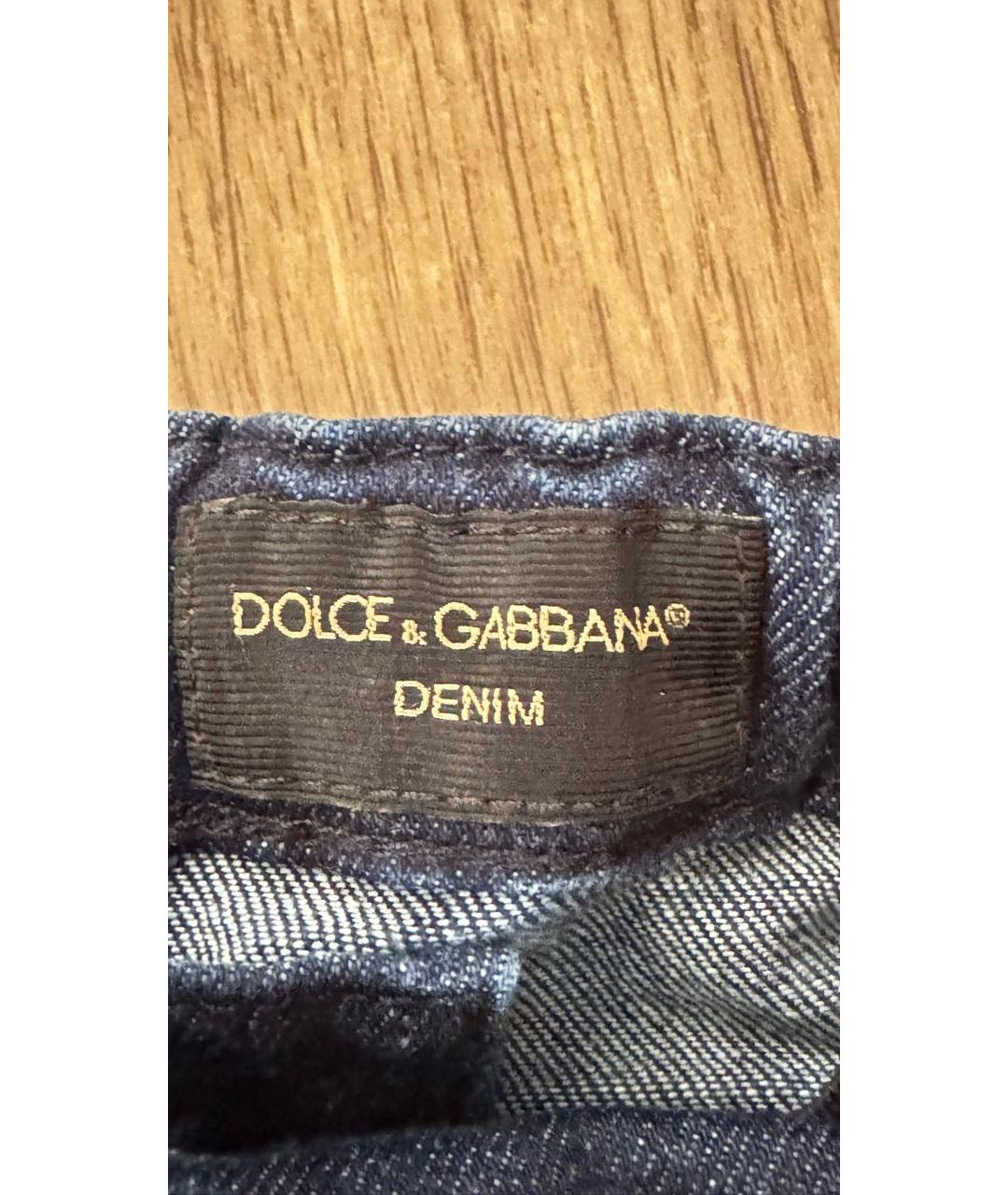 DOLCE&GABBANA Темно-синие хлопковые детские джинсы, фото 4